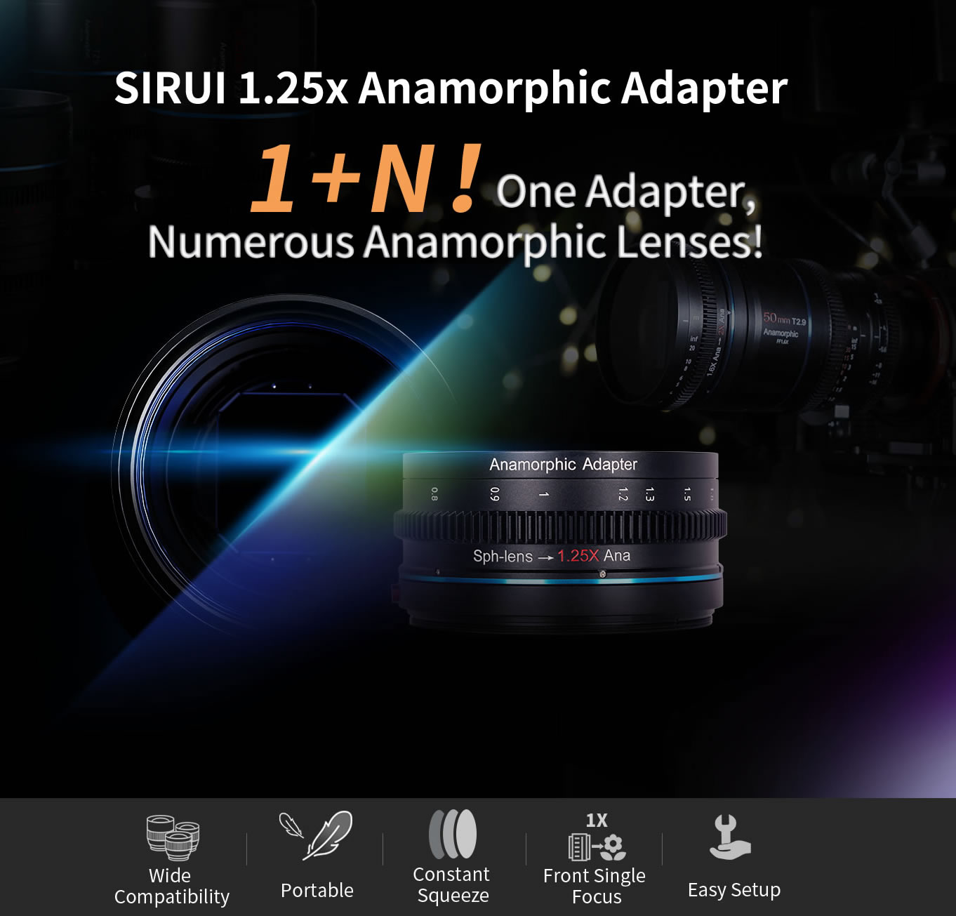 1.25x Anamorphic Adapter - SIRUI USA, LLC